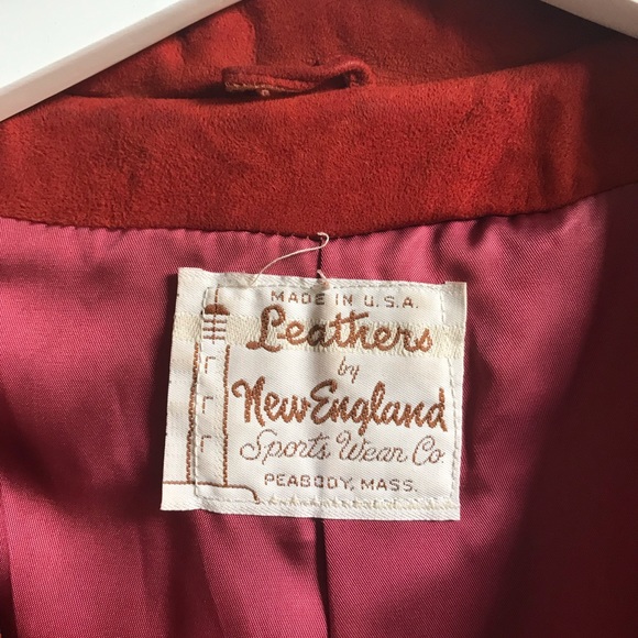 VINTAGE Suede Leather Jacket in Russet - Picture 4 of 4